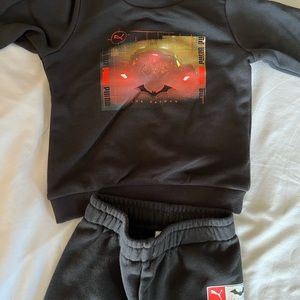 NWT baby puma Batman sweatshirt and pants